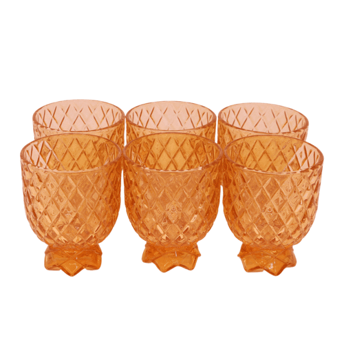 Pack of 6 Pineapple Glasses